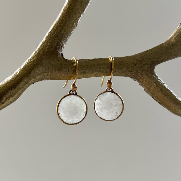 Stella & Dot Isla White Quartz Drop Earrings - Picture 6 of 6